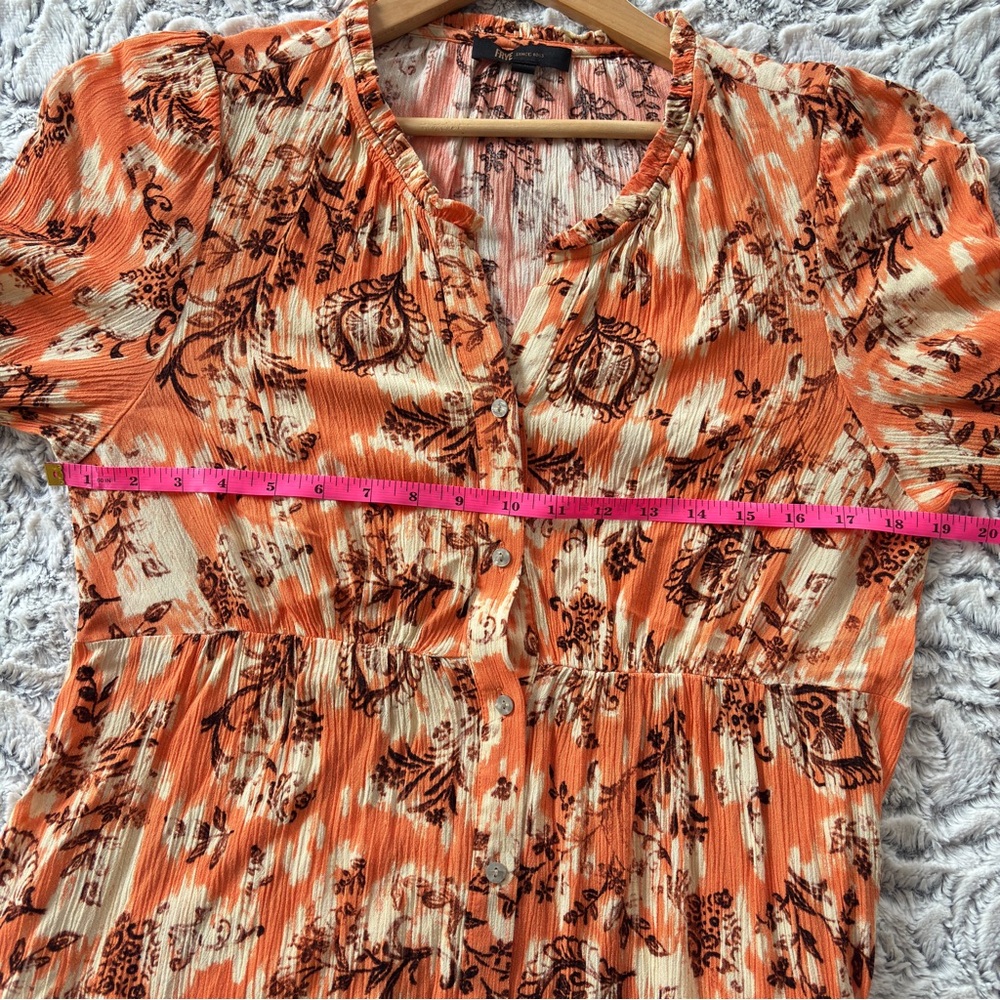 Floral Orange Midi Dress - Picture 11 of 16
